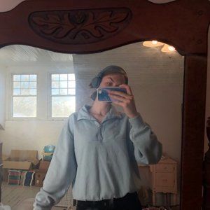 Brandy Melville Missy Sweater zip up - Light Blue